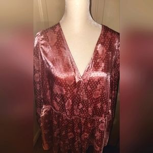 Plus Size Floral & Polka-dot Peplum Blouse